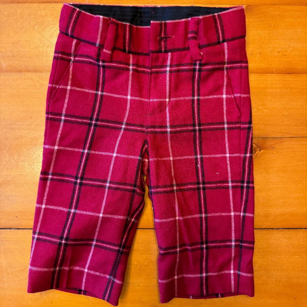 Janie and Jack Holiday Plaid Pants (3-6 months)